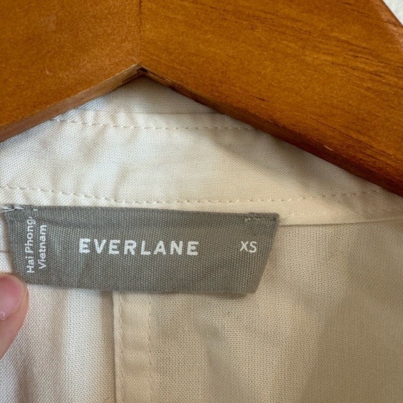 Everlane The Drapey Square Shirt Bone White Boxy Tencel Oversize XS - Picture 3 of 14